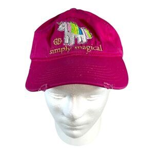 Simply Southern Hot Pink Unicorn "Simply Magical" Embroidered Hat One Size